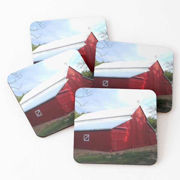 Item preview, red barn on a summer day designed and sold by Lizzilzil.