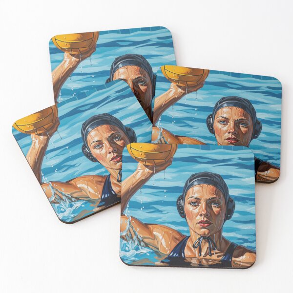 Item preview, LA JOUEUSE DE WATER-POLO (The Water Polo Player) - Original Art Deco Artwork designed and sold by elektronen.