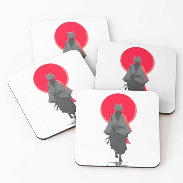 Item preview, Anime Samurai Wolf – Japanese Red Moon Character designed and sold by Meiersbeste.