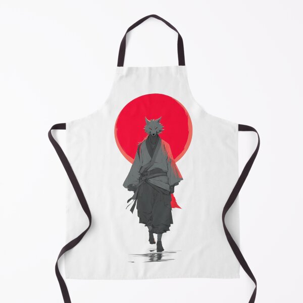 Item preview, Anime Samurai Wolf – Japanese Red Moon Character designed and sold by Meiersbeste.
