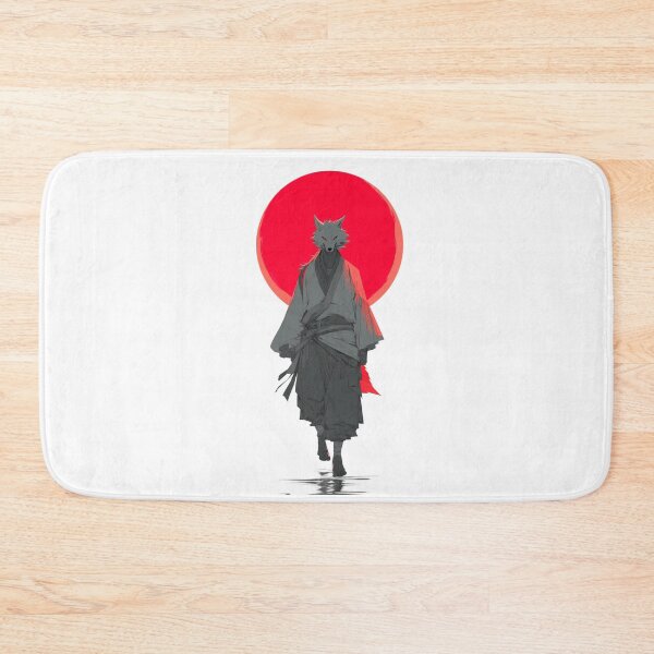 Item preview, Anime Samurai Wolf – Japanese Red Moon Character designed and sold by Meiersbeste.