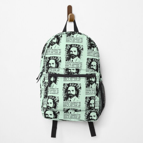 Item preview, George Santayana quote: Injustice in this world is not something comparative; the wrong is deep, clear, and absolute in each private fate. designed and sold by artbleed.