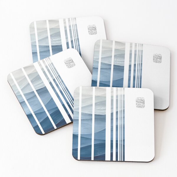 Item preview, Minimalist Abstract Blue Waves – Modern Ocean Inspired Design designed and sold by Tik Logy.