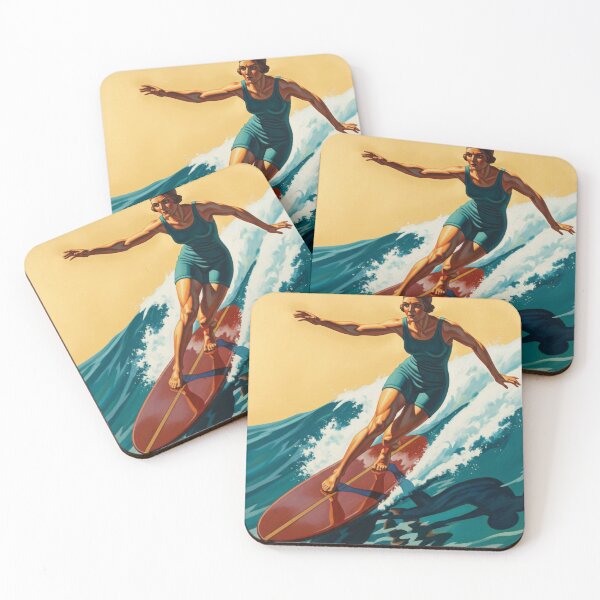 Item preview, LA SURFEUSE (The Surfer) - Original Art Deco Artwork designed and sold by elektronen.