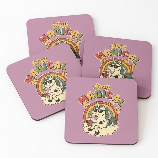 Item preview, Retro Unicorn in Rainbow Stay Magical designed and sold by TheJollyDoodle.