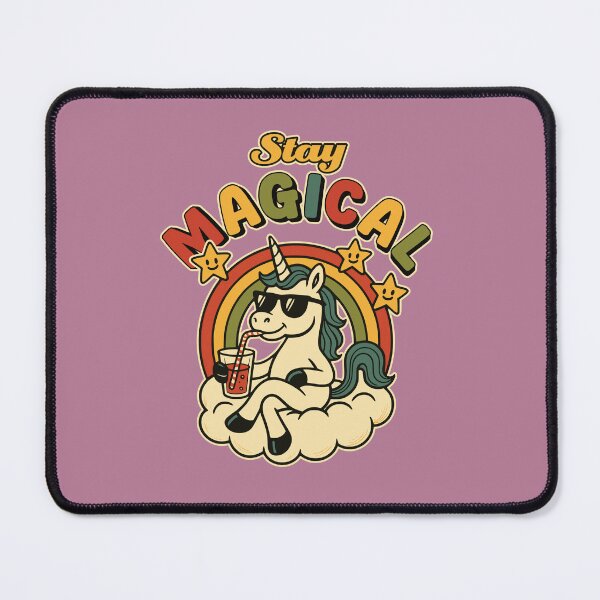 Item preview, Retro Unicorn in Rainbow Stay Magical designed and sold by TheJollyDoodle.