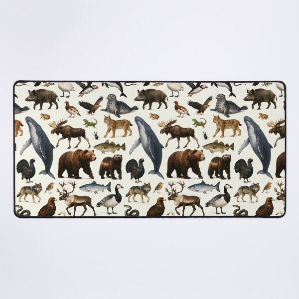 Item preview, Animals of Scandinavia Retro Wildlife Illustration Chart designed and sold by kakarikihill.