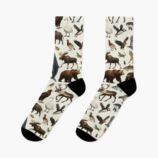 Item preview, Animals of Scandinavia Retro Wildlife Illustration Chart designed and sold by kakarikihill.