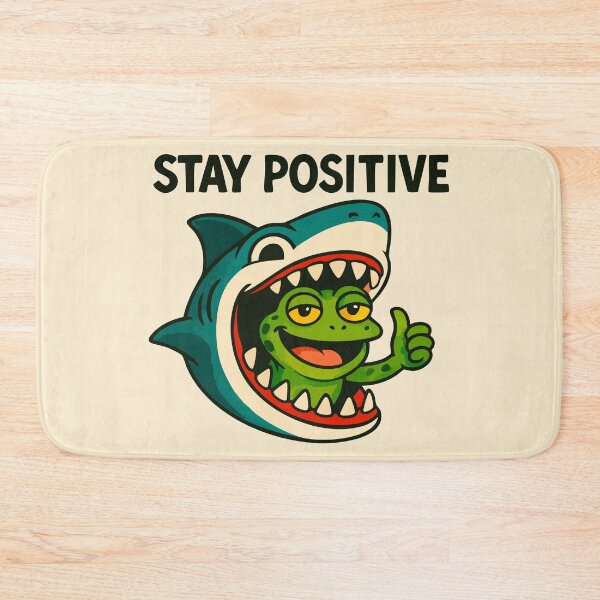 Item preview, Frog and shark make positive humorous vibes designed and sold by Painted Planet.