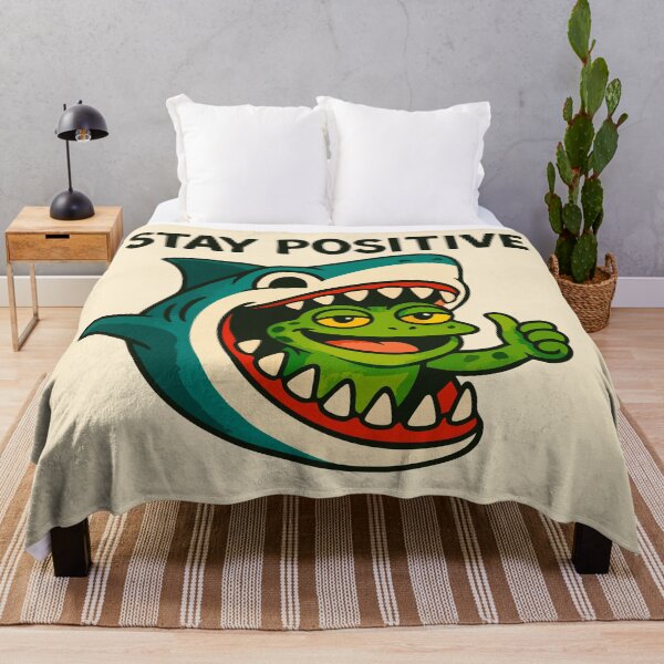 Item preview, Frog and shark make positive humorous vibes designed and sold by Painted Planet.