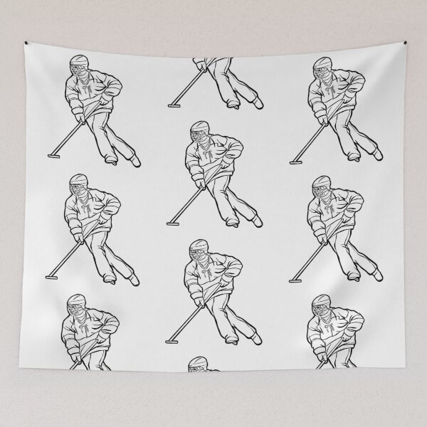 Item preview, Ringette player silhuette lineart on the ice designed and sold by EmeraldeaArt.