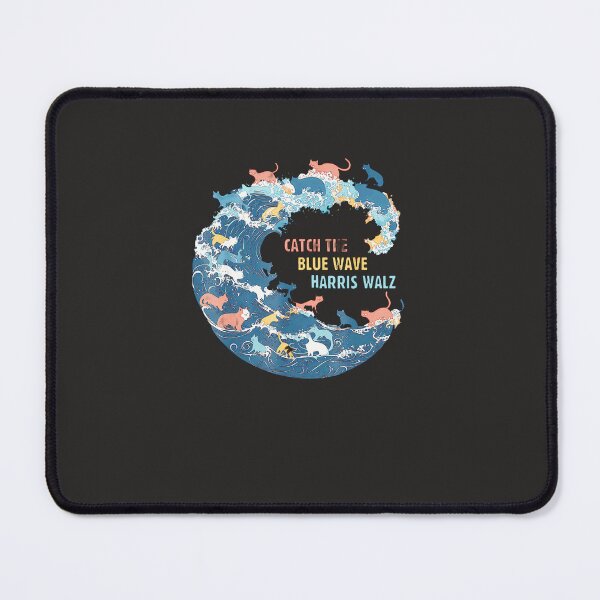 Item preview, Cat-Catch-The-Blue-Wave-Harris-Walz-2024-Election designed and sold by ricardhldunemnm.