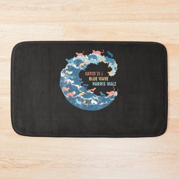 Item preview, Cat-Catch-The-Blue-Wave-Harris-Walz-2024-Election designed and sold by ricardhldunemnm.