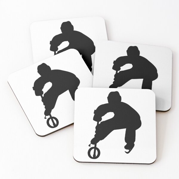 Item preview, Ringette Player Silhouette Facing Forward with Ring in Motion designed and sold by EmeraldeaArt.