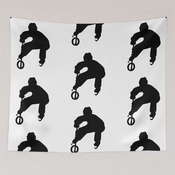 Item preview, Ringette Player Silhouette Facing Forward with Ring in Motion designed and sold by EmeraldeaArt.