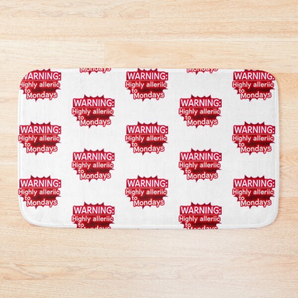 Item preview, Warning: Highly Allergic to Mondays | Comic Style Digital Design designed and sold by PixelVibe782.
