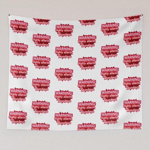 Item preview, Warning: Highly Allergic to Mondays | Comic Style Digital Design designed and sold by PixelVibe782.