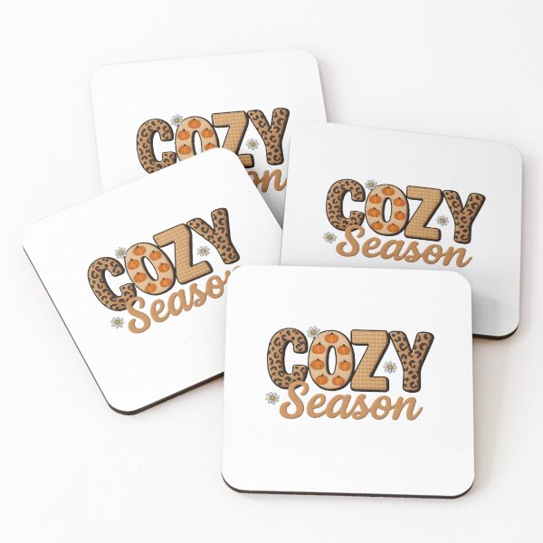 Item preview, Cozy Season Autumn Aesthetic Typography with Pumpkins, Leopard Print and Daisy Flowers designed and sold by unique0703.