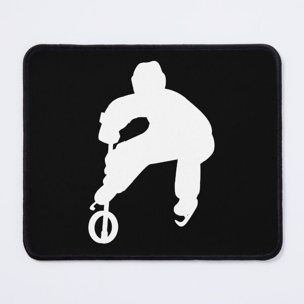 Item preview, Ringette Player Silhouette Facing Forward with Ring in Motion in white designed and sold by EmeraldeaArt.