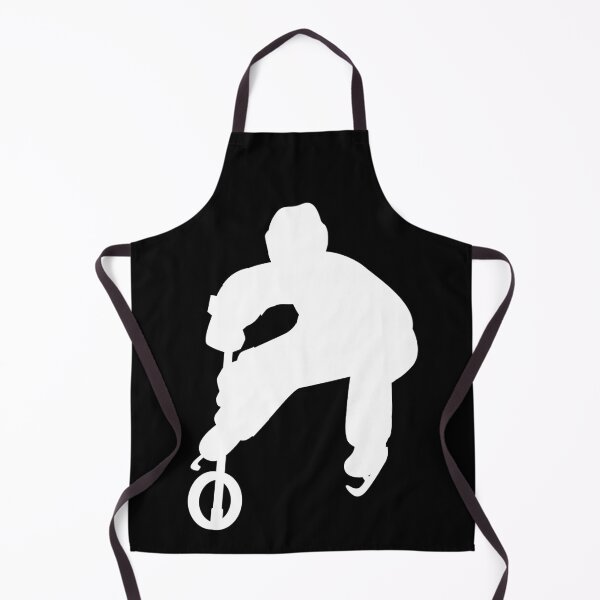 Item preview, Ringette Player Silhouette Facing Forward with Ring in Motion in white designed and sold by EmeraldeaArt.