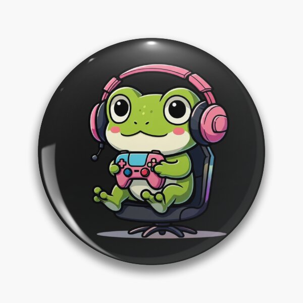Item preview, Chibi Gamer Frog Cute Kawaii Gaming Character Funny Design designed and sold by ColorSplash123.