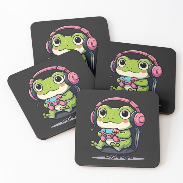 Item preview, Chibi Gamer Frog Cute Kawaii Gaming Character Funny Design designed and sold by ColorSplash123.