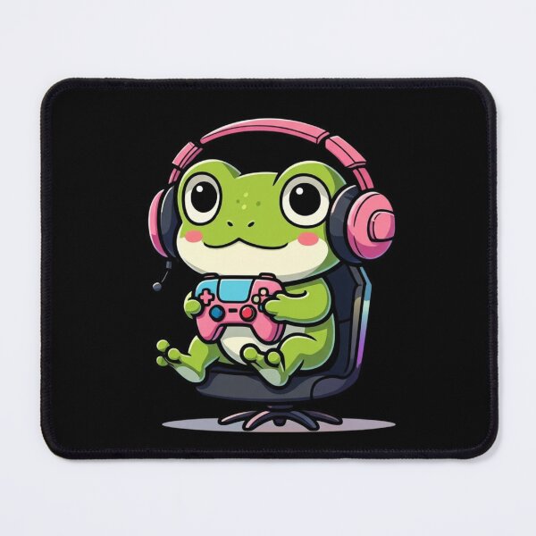 Item preview, Chibi Gamer Frog Cute Kawaii Gaming Character Funny Design designed and sold by ColorSplash123.