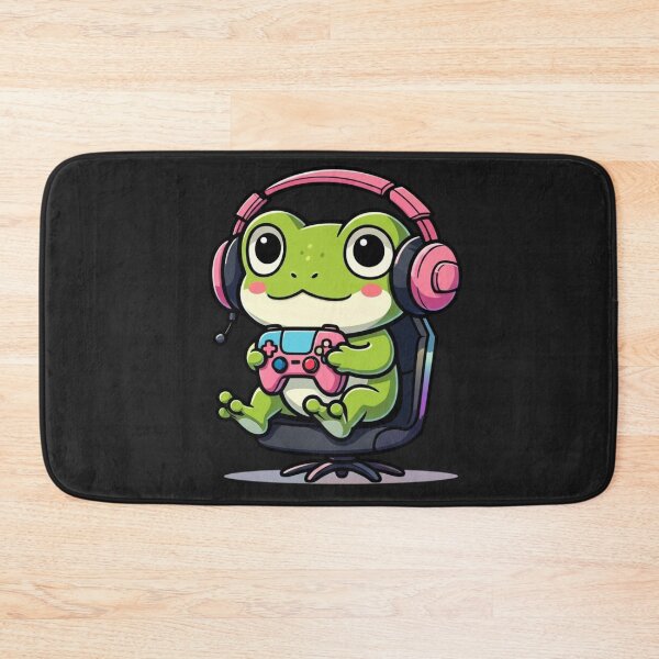 Item preview, Chibi Gamer Frog Cute Kawaii Gaming Character Funny Design designed and sold by ColorSplash123.