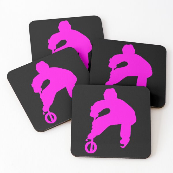 Item preview, Ringette Player Silhouette Facing Forward with Ring in Motion in pink designed and sold by EmeraldeaArt.