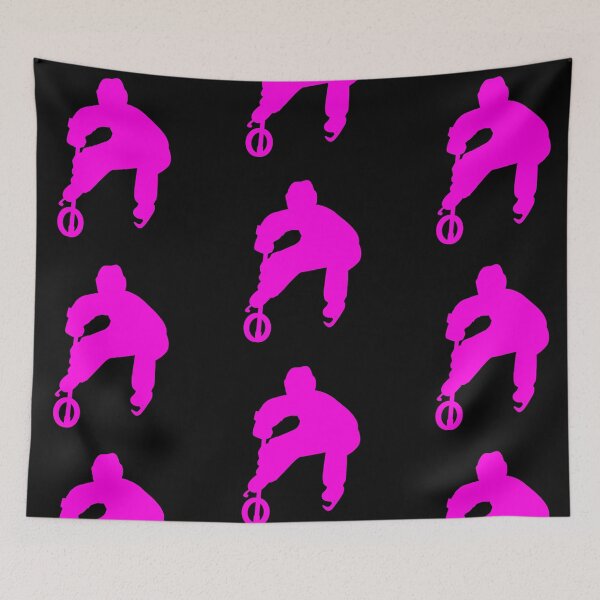 Item preview, Ringette Player Silhouette Facing Forward with Ring in Motion in pink designed and sold by EmeraldeaArt.