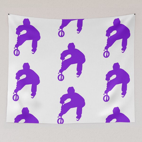 Item preview, Ringette Player Silhouette Facing Forward with Ring in Motion in purple designed and sold by EmeraldeaArt.
