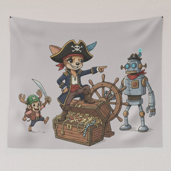 Item preview, Pirate Pals Adventure – Robot, Monkey & Captain designed and sold by Iuqiune.