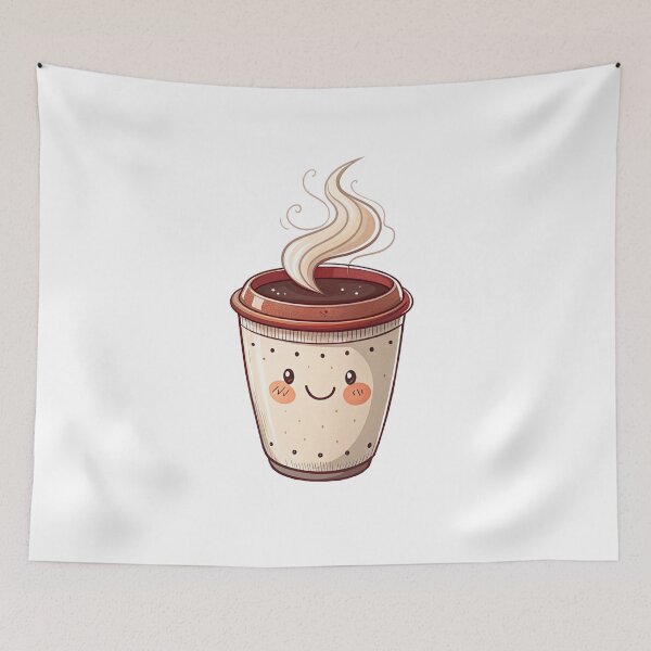 Item preview, Cutesy coffee cup design for autumn designed and sold by Merrylands Artshop.