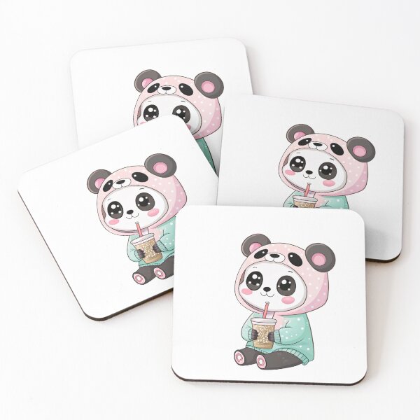 Item preview, Kawaii Chibi Panda Drinking Boba Tea | Cute Aesthetic Animal Lover Design designed and sold by Nawastyle.
