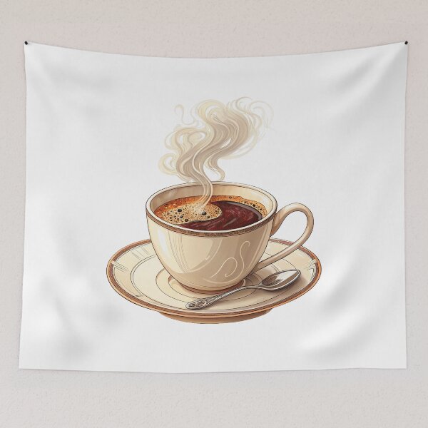 Item preview, A realistic design of a hot cup of coffee for fall designed and sold by Merrylands Artshop.