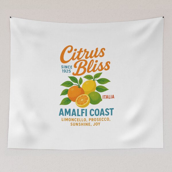 Item preview, Citrus Bliss Amalfi Coast | Vintage Italian Citrus Fruit Design | Retro Limoncello Art for T-shirts, Mugs, Stickers & More designed and sold by 5CatDesign.