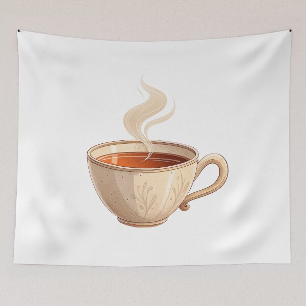 Item preview, A delicious cup of tea in fall designed and sold by Merrylands Artshop.