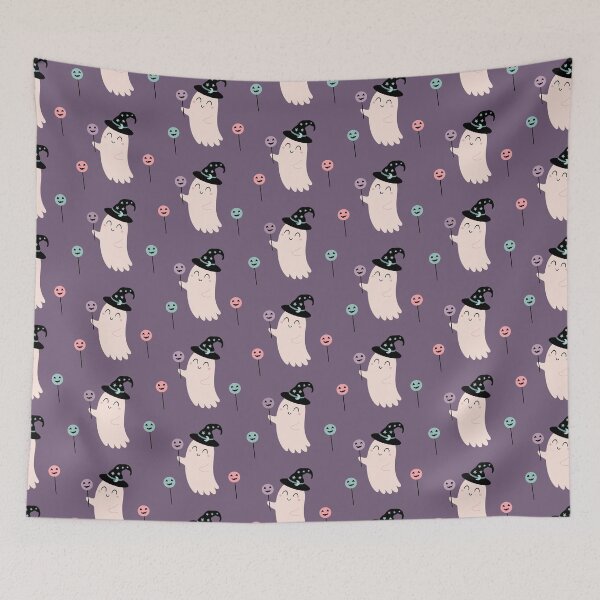 Item preview, Agorable Ghost Halloween Seamless Pattern designed and sold by Julza Art.