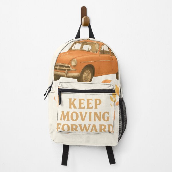 Item preview, Vintage Retro Car with Autumn Leaves – Keep Moving Forward Quote designed and sold by freackly.