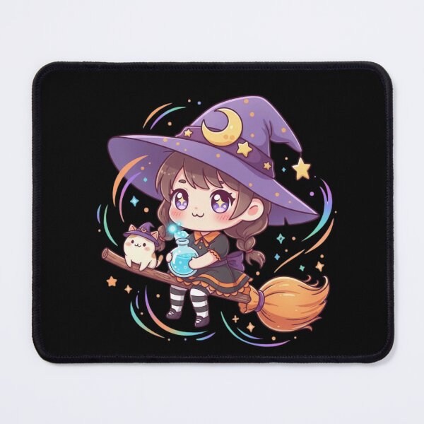 Item preview, Witchy Kawaii Vibes Cute Chibi Witch Cat Magical Halloween Design designed and sold by ColorSplash123.