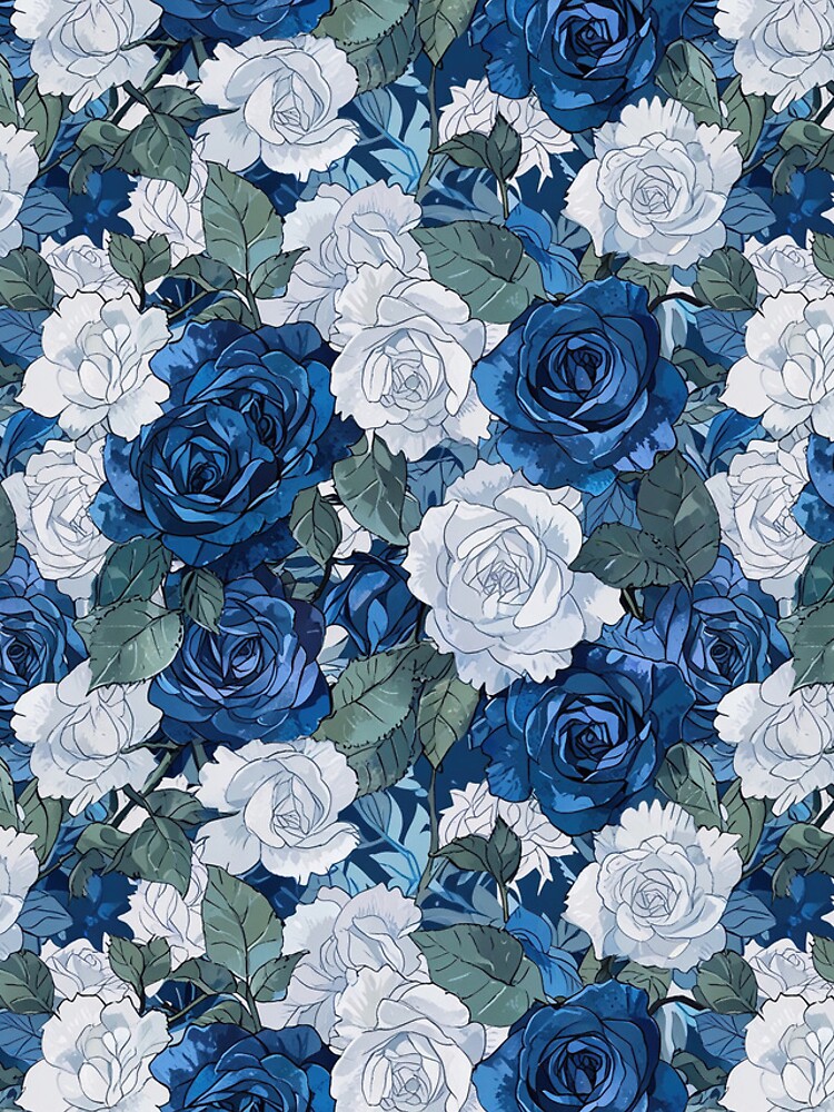 Thumbnail 4 of 4, iPhone Case, Blue Roses designed and sold by CoolPixels.