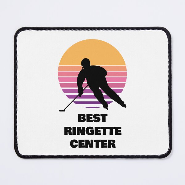Item preview, Best Ringette Center – Silhouette Against Retro Sunset Gradient designed and sold by EmeraldeaArt.