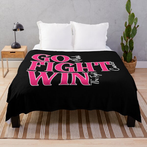 Item preview, Go Fight Win – Pink Ribbon Cancer Awareness Motivation Design designed and sold by lookertee.