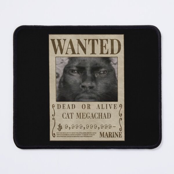 Item preview, Cat Megachad Wanted Poster – Giga Chad Feline Meme Parody Design designed and sold by LOL Studio.
