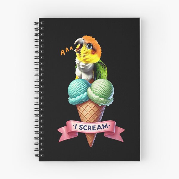 Item preview, I Scream White Bellied Caique Parrot Lover Birding designed and sold by Kimberley King Art  King Art.