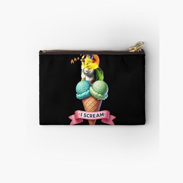 Item preview, I Scream White Bellied Caique Parrot Lover Birding designed and sold by Kimberley King Art  King Art.