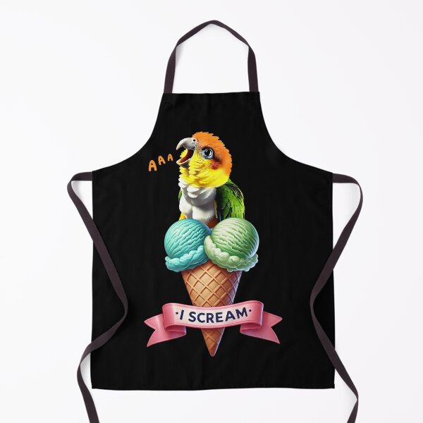 Item preview, I Scream White Bellied Caique Parrot Lover Birding designed and sold by Kimberley King Art  King Art.