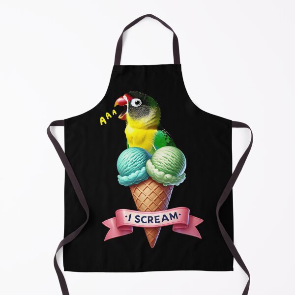 Item preview, I Scream Yellow-collared Lovebird Parrot Lover Birding designed and sold by Kimberley King Art King Art.