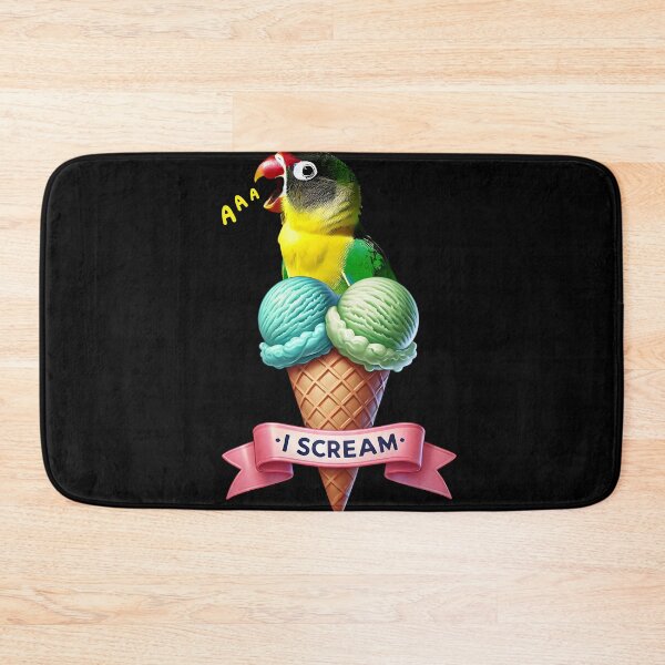 Item preview, I Scream Yellow-collared Lovebird Parrot Lover Birding designed and sold by Kimberley King Art  King Art.