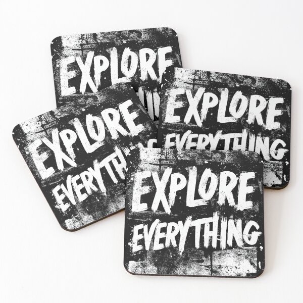 Item preview, Explore everything lettering in a distressed white paint style. designed and sold by Piotrek0001.